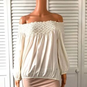 SOPHIE MAX Ivory Rosabella Blouse Size Extra Small